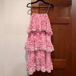UNIQUE Ruffle Tiered Chiffon Floral Print Dress, Super Cute!!!